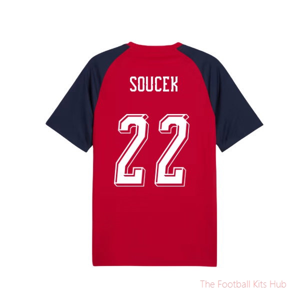 [JED] 2026/27 Czech Republic Warm Up Jersey (Dark Cherry) (Soucek 22)