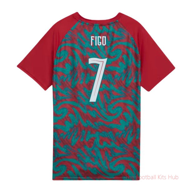 2026-2027 Portugal Warm Up Jersey (Red) - Kids (Figo 7)