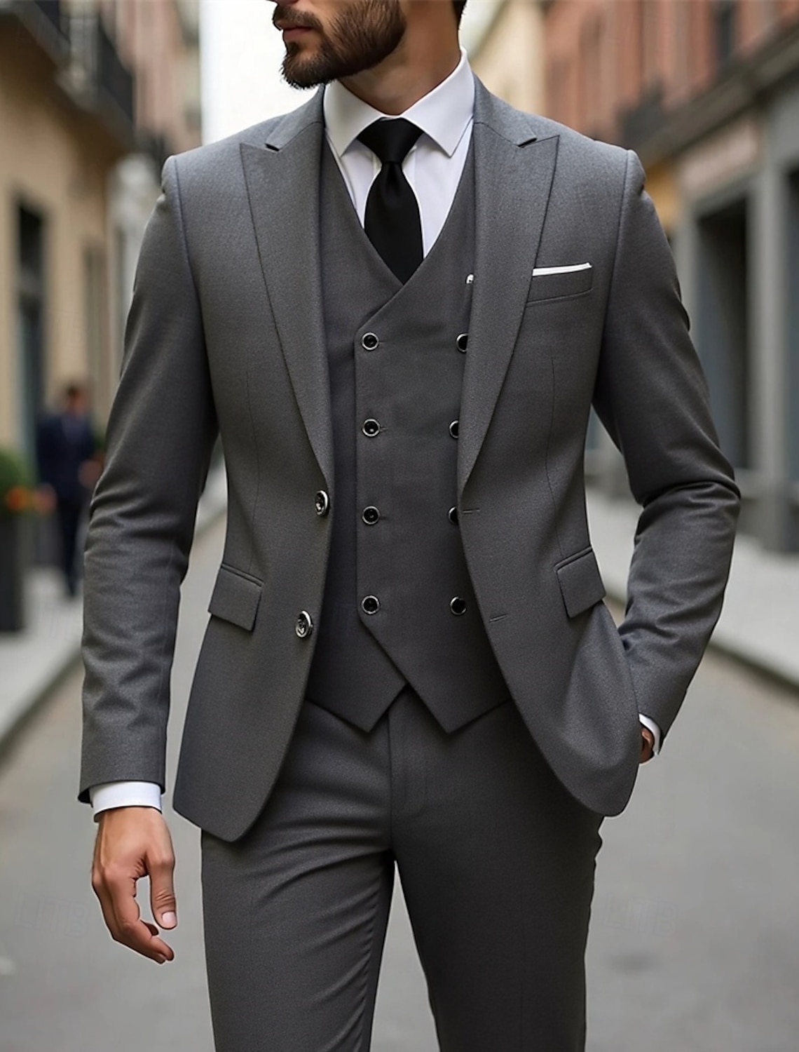 Men's Blazer+Vest+Dress Pants Blazer Vest Set Business Cocktail Party