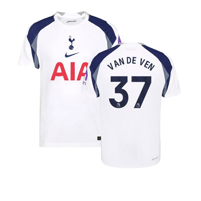 2025-2026 Tottenham Hotspur Authentic Home Top (Van De Ven 37)
