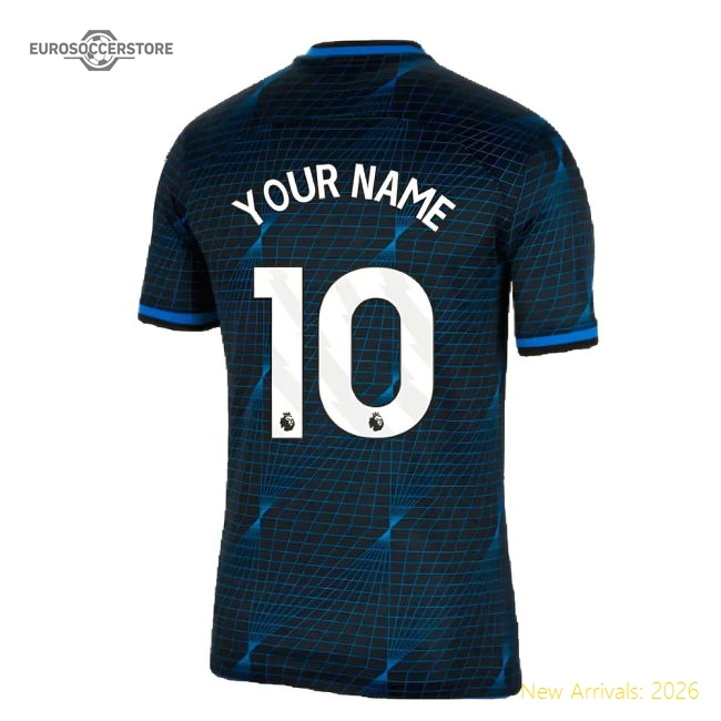 Authentic 2023-2024 Chelsea Away Football Shirt (your Name) - Premium