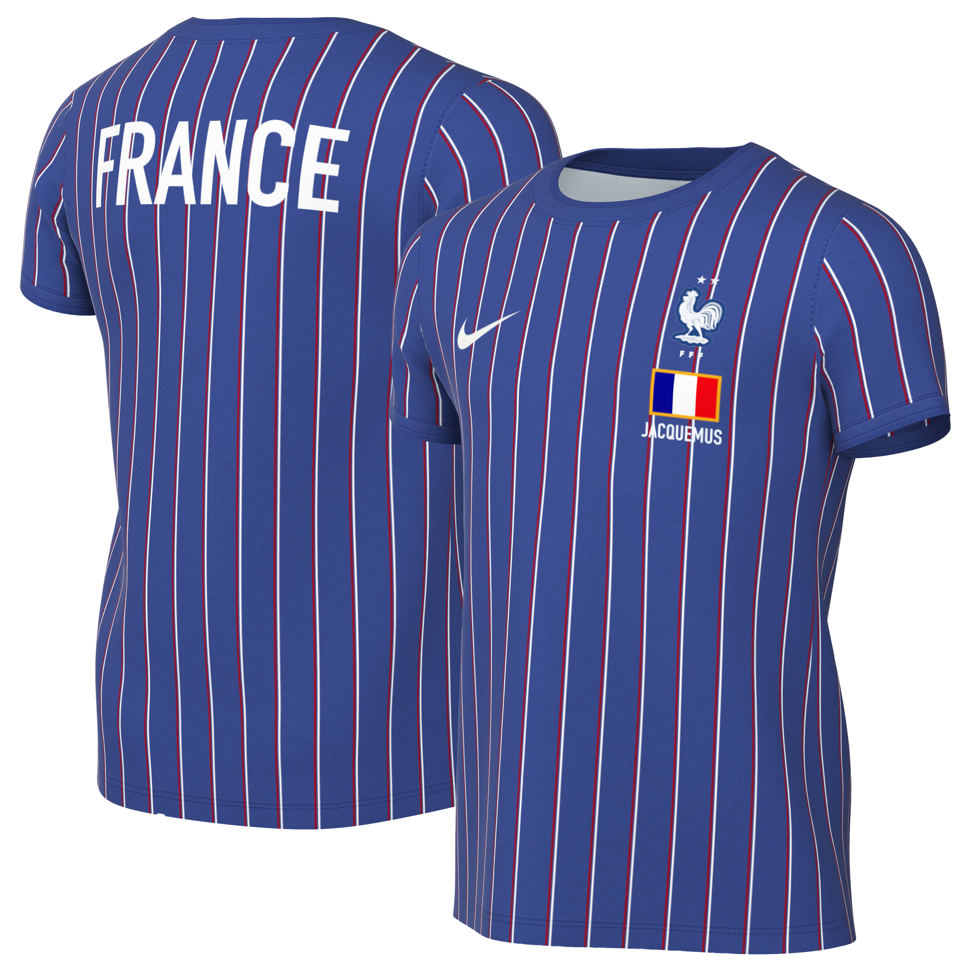 [SJH] France National Team x Jacquemus Youth 2026 Dri-FIT Pre-Match Jersey Top - Blue