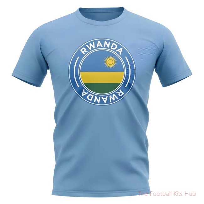 Rwanda Football Badge T-Shirt (Sky)
