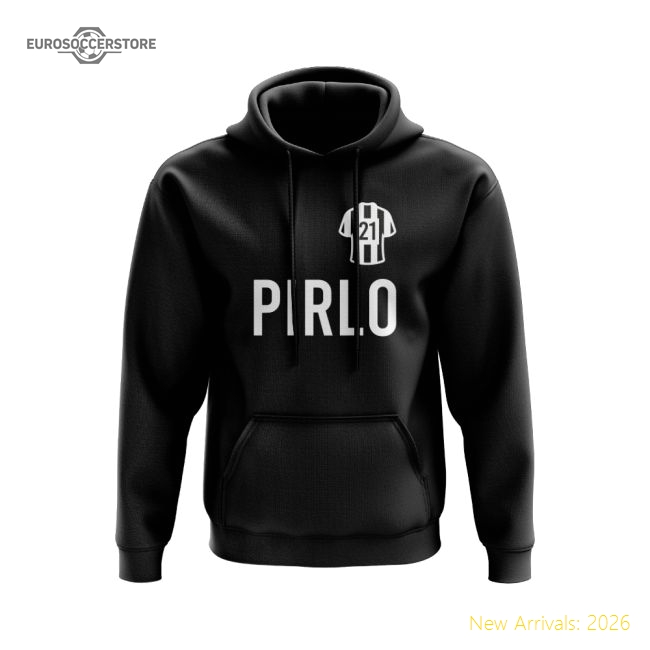 Premium-grade Andrea Pirlo Old Lady Number Hoody (black)