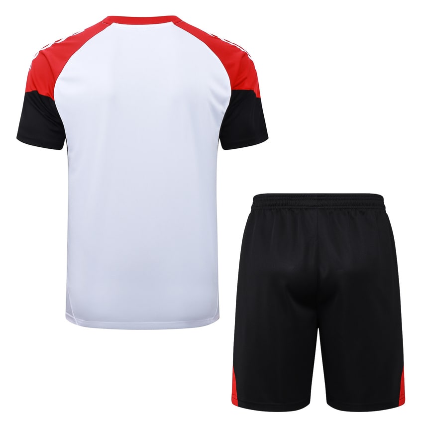Arsenal 2025/2026 White and Red Jersey and Shorts Set