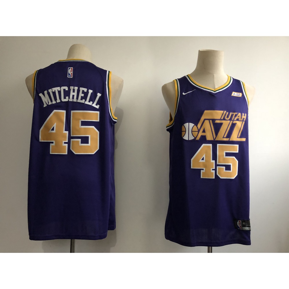Fan Favorite Classic Men's Jazz #45 Donovan Purple Basketball Jersey