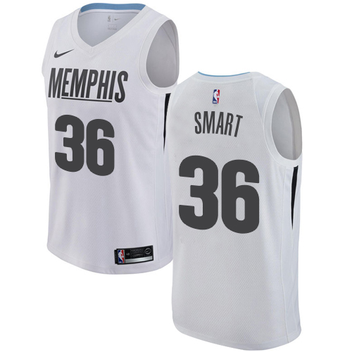 White Nike Grizzlies #36 Nike Swingman Jersey NBA Fan Apparel
