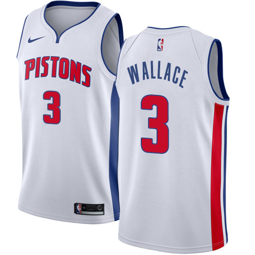White Nike Detroit Pistons #3 Clippers Jersey - Performance Fabric