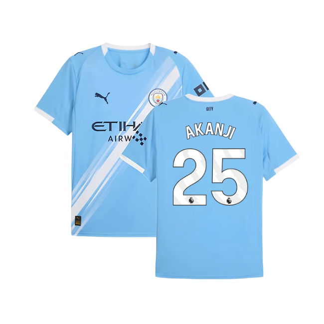 2025-2026 Man City Home Shirt (Akanji 25)
