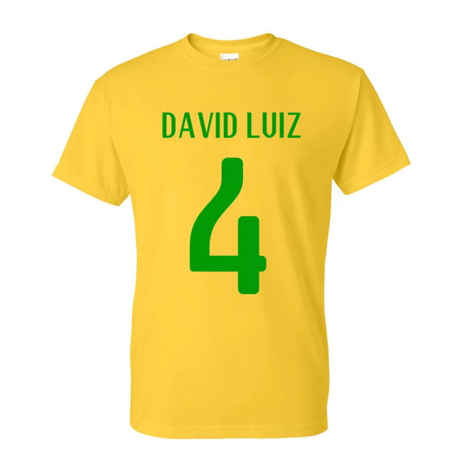 Kit David Luiz Brazil Hero T-Shirt (Yellow) Jersey Jersey