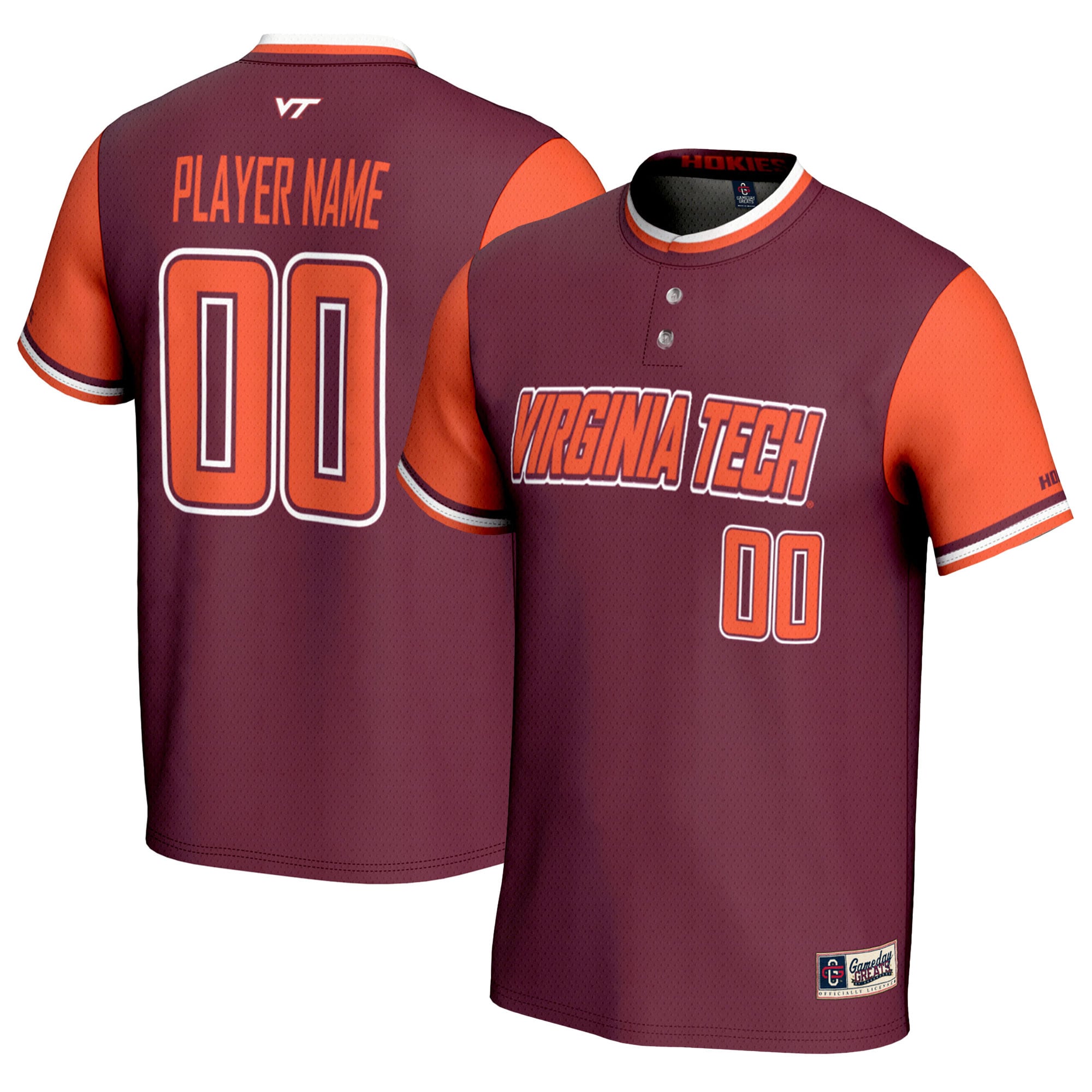 [NJP] Women's Virginia Tech Hokies GameDay Greats NIL Pick-A-Player Lightweight Softball Jersey - Maroon