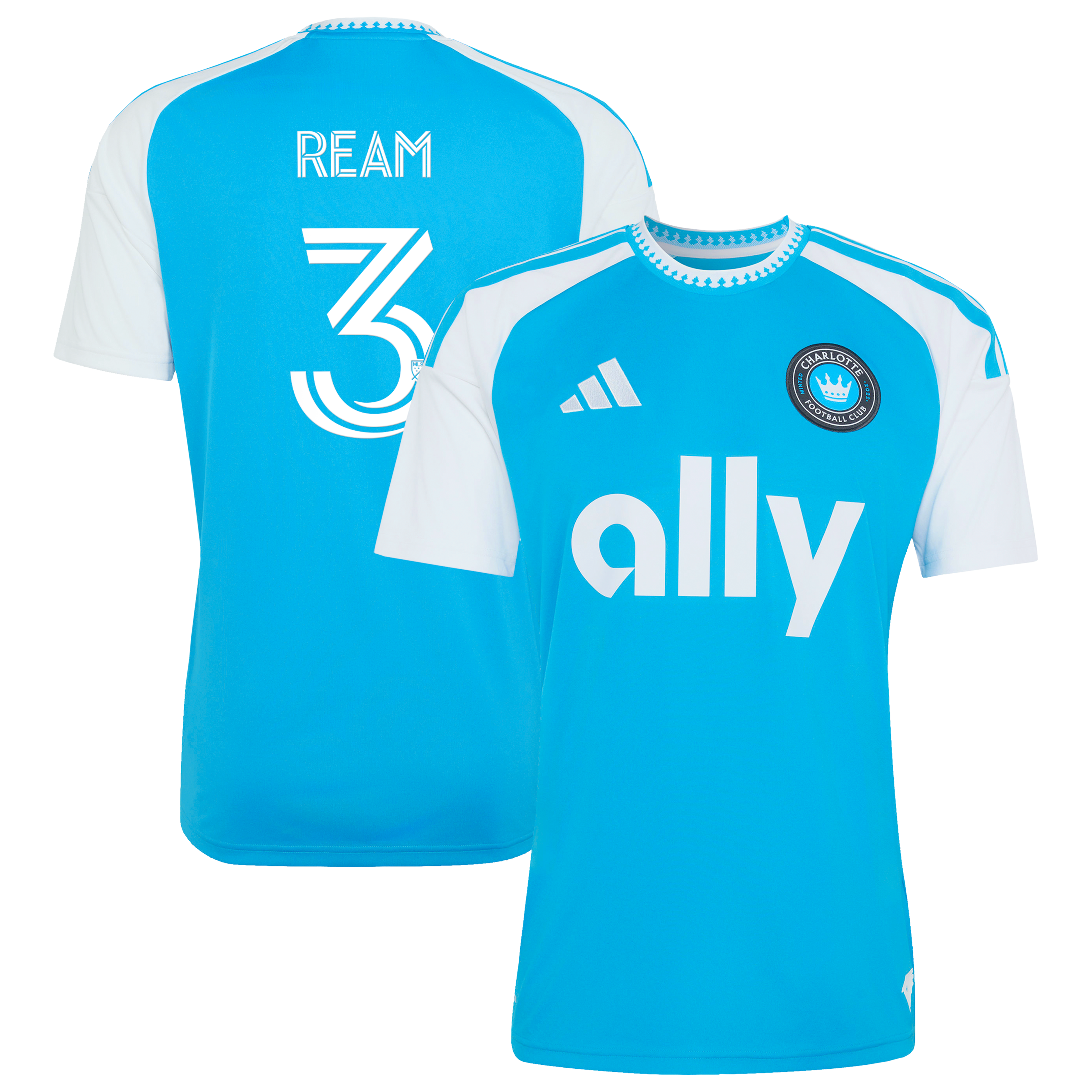 [JED] Tim Ream Charlotte FC 2026 Carolina Kit: Crowns Up Replica Jersey - Blue