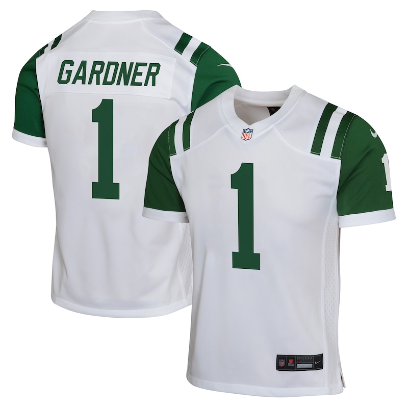 Ahmad Sauce Gardner New York Jets Nike Youth Game Jersey - W...