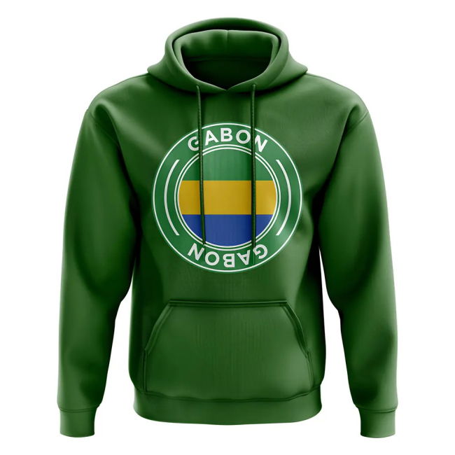 World-Class Climate-Control Gabon Football Badge Hoodie (Green)