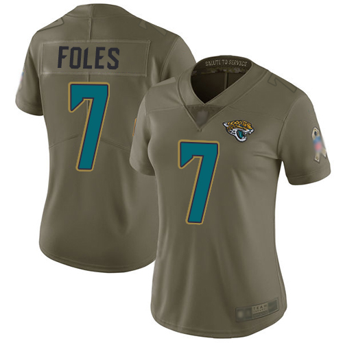 NFL J J Jaguars Nick Foles #7 Limited Team Color Authentic Jersey