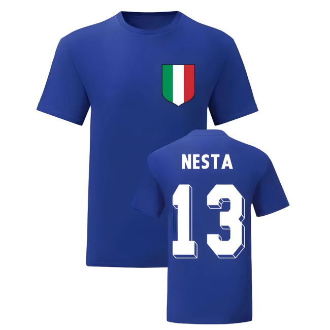 Alessandro Nesta Italy National Hero Tee\'S (Blue) Euro