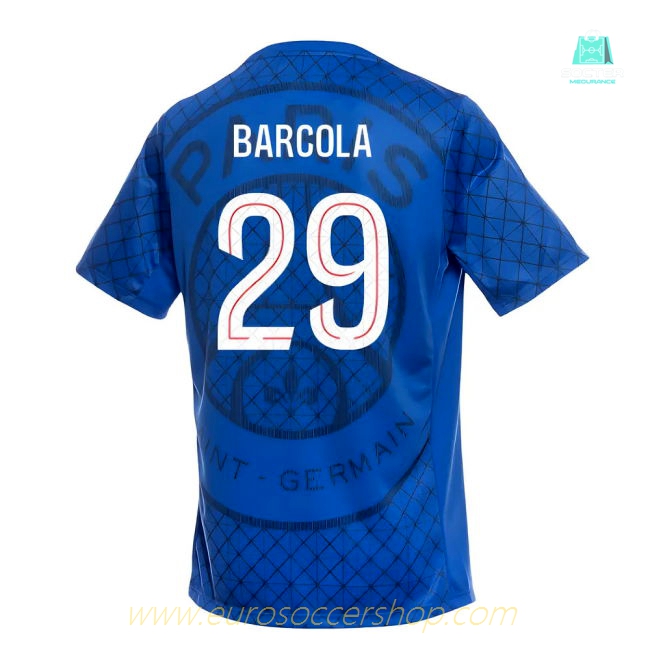 2025-2026 PSG Academy Pro Home Pre Match Shirt (Royal) (Barcola 29)