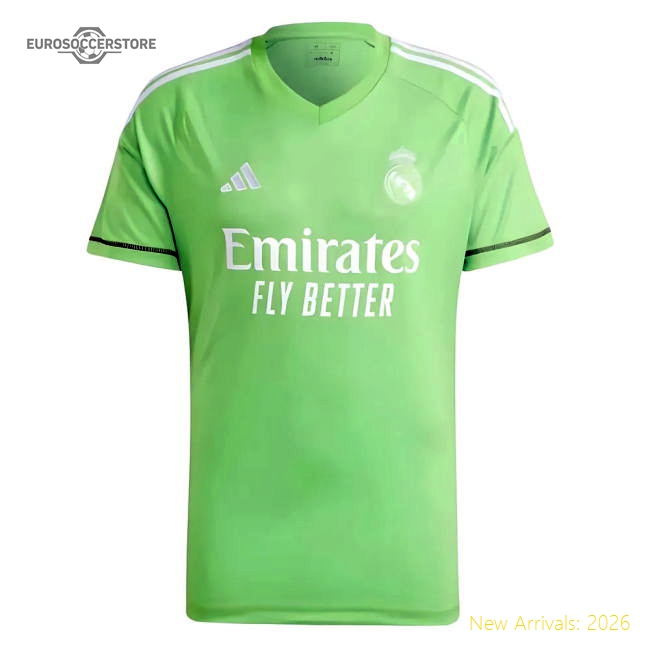 Premium-grade 2023-2024 Real Madrid Home Goalkeeper Shirt (solar Gr