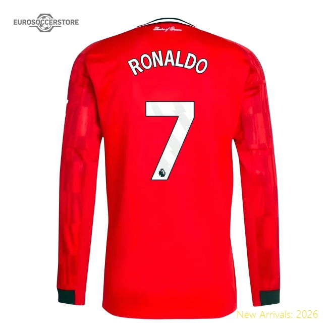 Authentic 2025-2026 Man Utd Long Sleeve Home Shirt (ronaldo 7)