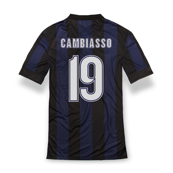 13-14 Inter Milan 19 Cambiasso Home Soccer Jersey Shirt - Official