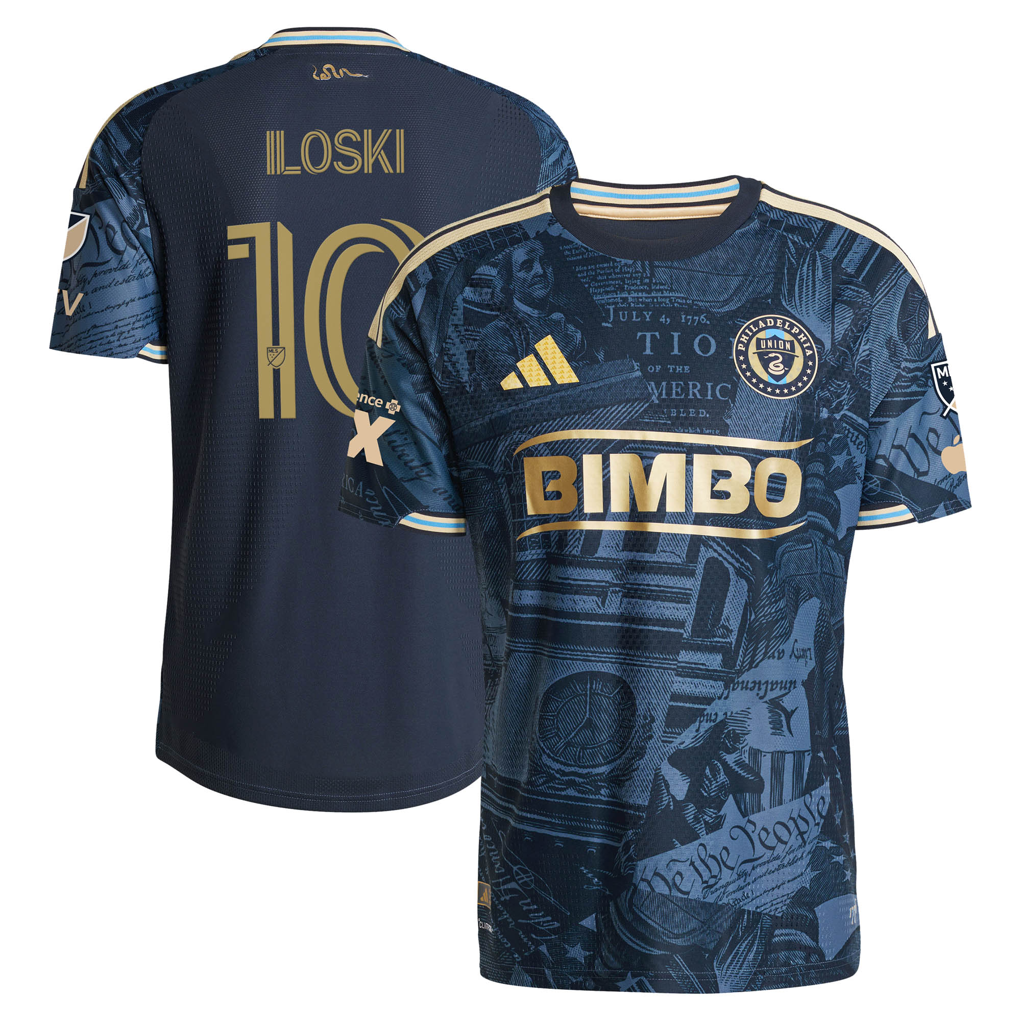 [LK] Milan Iloski Philadelphia Union 2026 1776 Kit On-Field Authentic Patch Jersey - Navy
