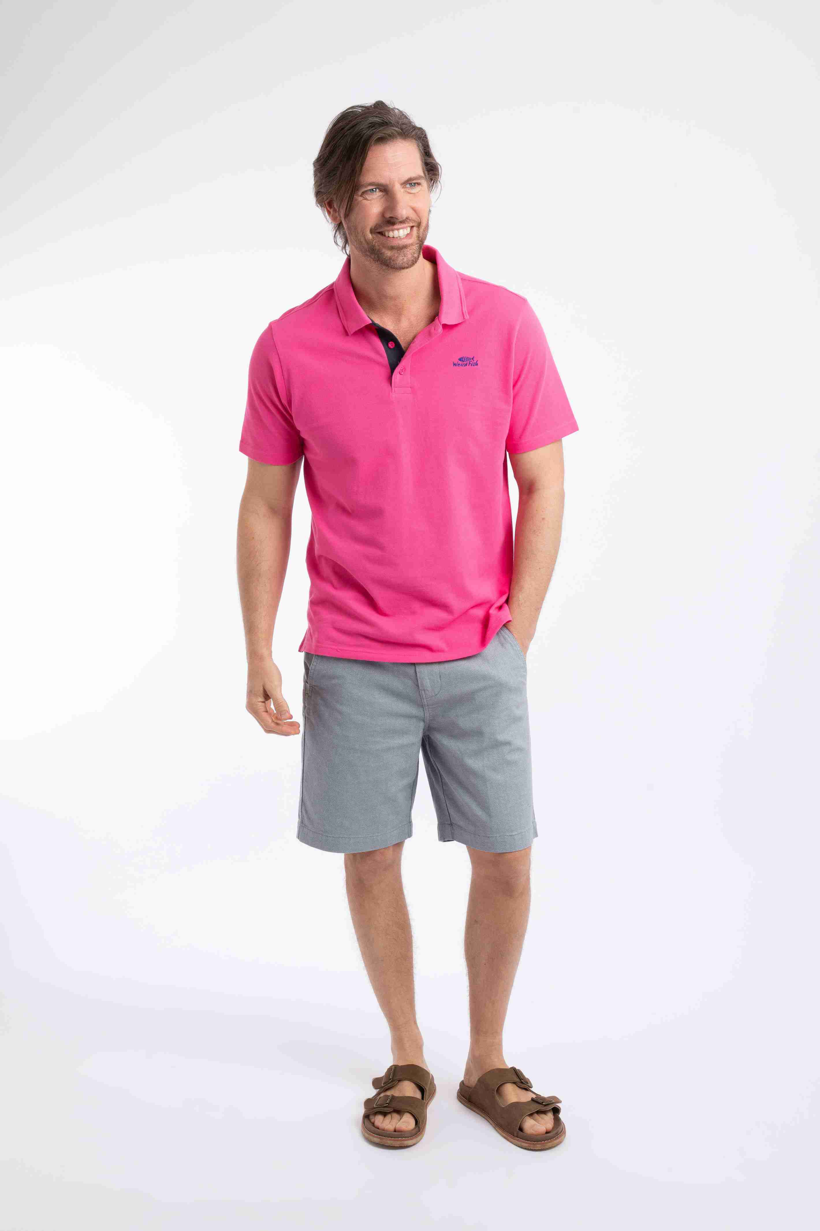 Miles Pique Polo Shirt Peony