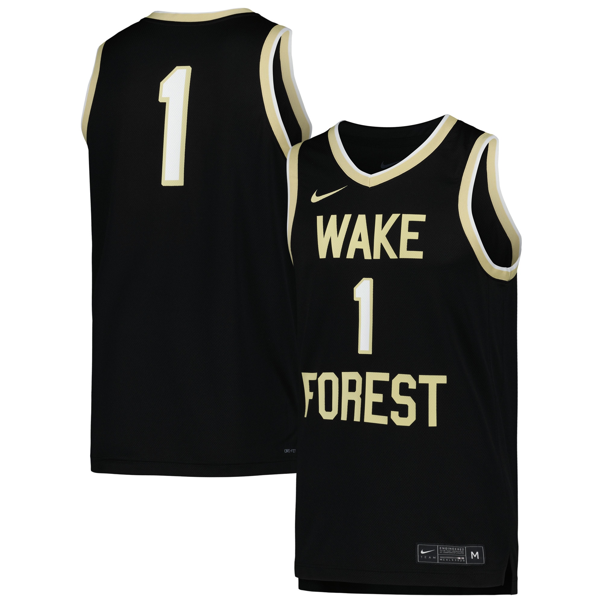 [NJP] Women's Wake Forest Demon Deacons Replica Basketball Jersey - Black