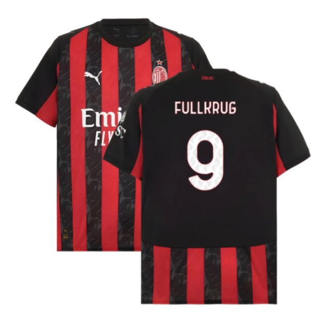 2025-2026 Ac Milan Home Shirt (fullkrug 9) - Match Quality