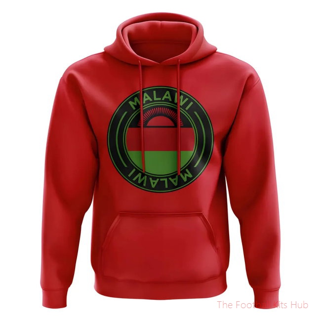 Men Malawi Football Badge Hoodie (Red)