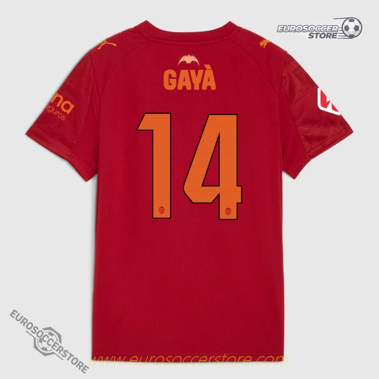Valencia CF 25-26 Season Away Jersey, Featuring GAYÀ 14