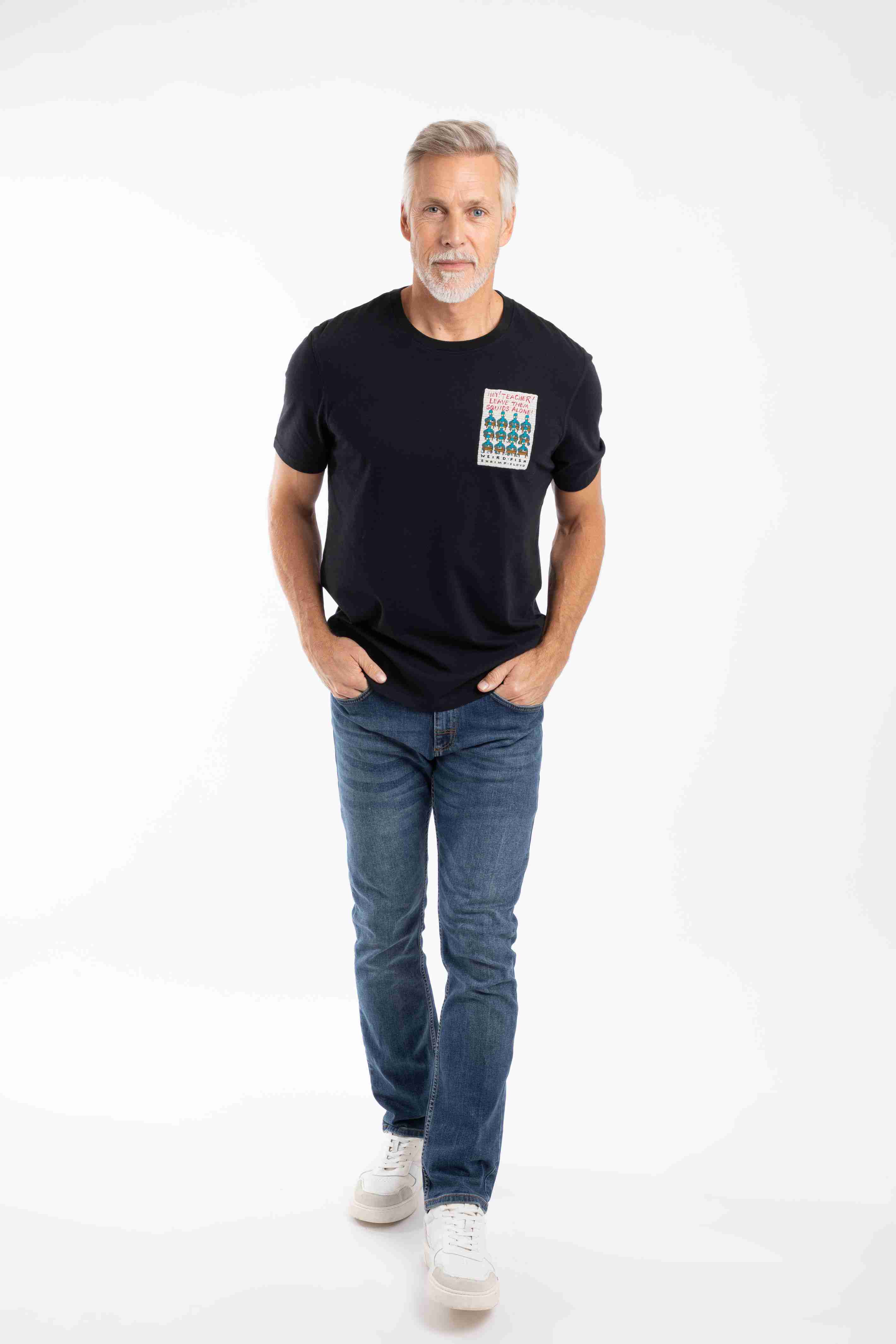 Hey Teacher Back Print Artist T-Shirt Black