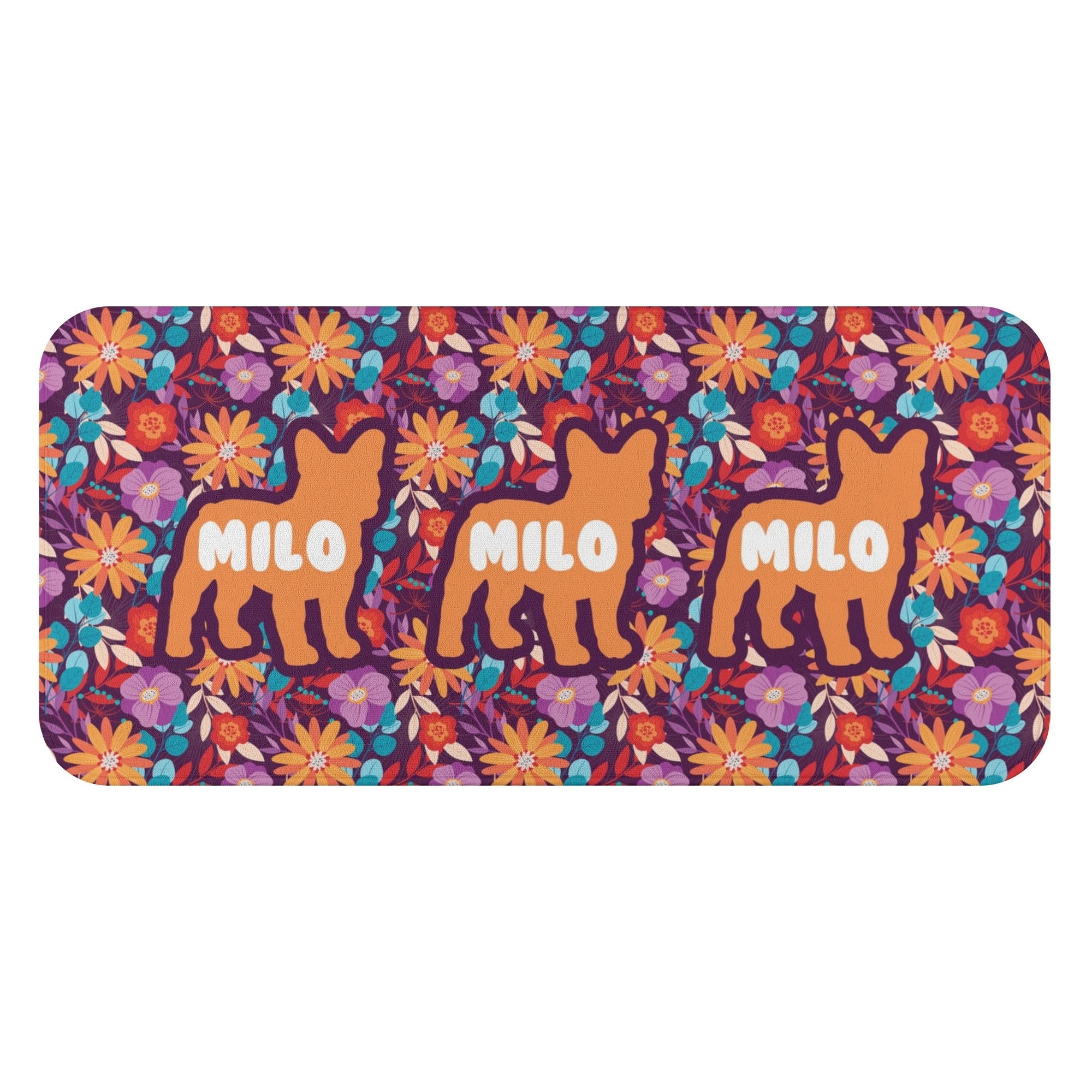 French Bulldog Personalized Frenchie Towel With Frenchie Name Durable Dog Item