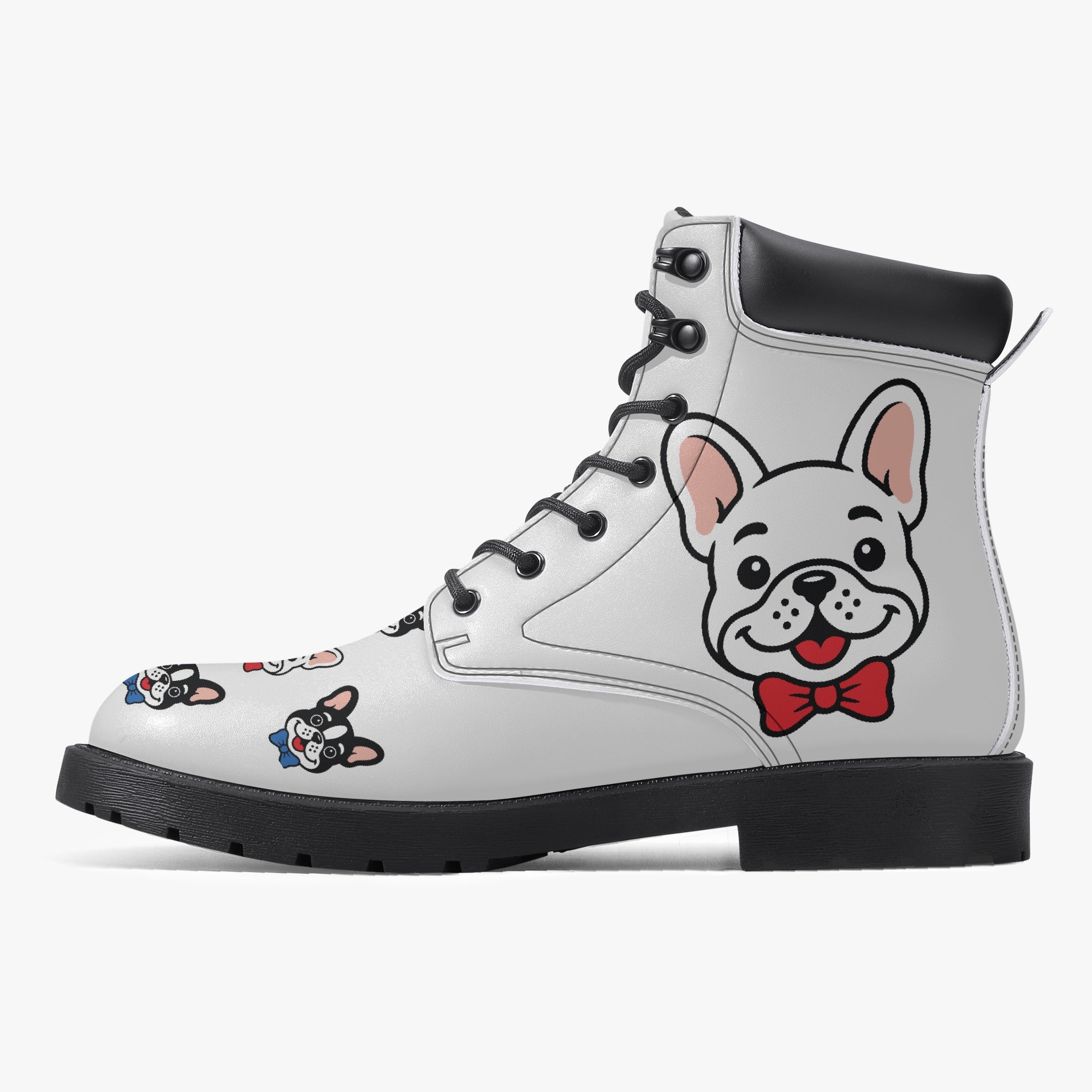 French Bulldog Lover Duncan Casual Leather Boot Frenchie Fan Item