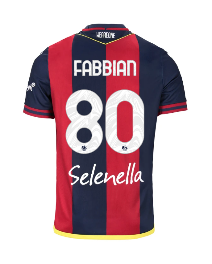Bologna's 24-25 Home FABBIAN 80 Jersey