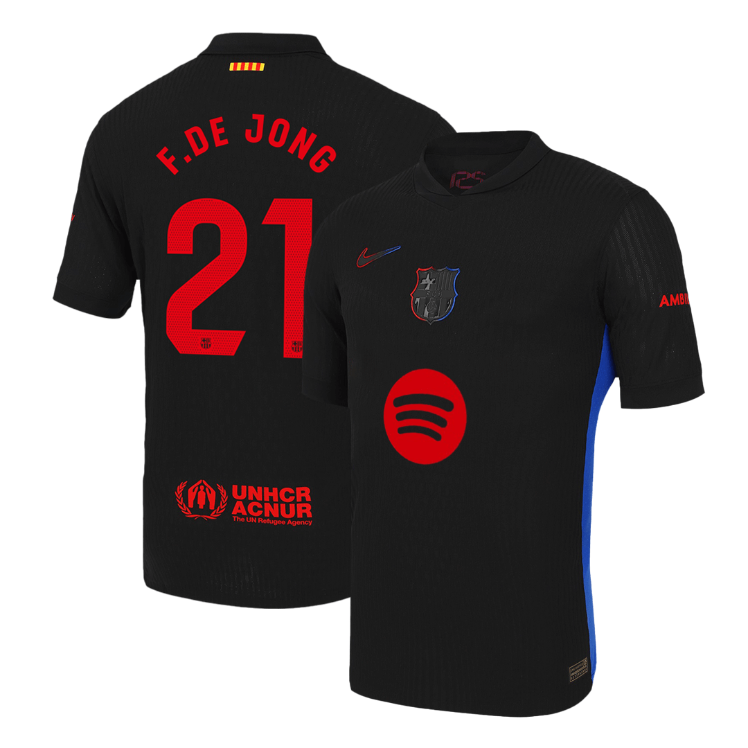 Player Version F.DE JONG #21 Barcelona Away Soccer Jersey 2024/25 - Sp