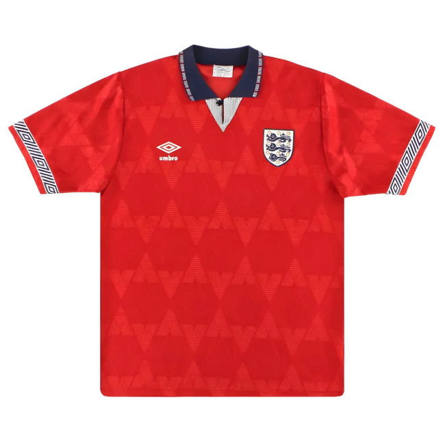 Official England 1990-92 Away Euro Player Professional Durable