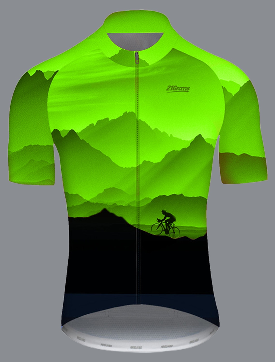 21Grams Men's Cycling Jersey Short Sleeve Bike Jersey 3 Rear Pockets Reflective Strips Gradient Top Summer Bike wear Mountain Bike Shirt Sports Cycling Clothing Breathable Quick Dry Moisture Wicking