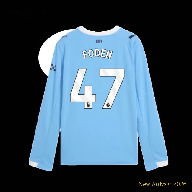 Man City Foden Hypoallergenic Kids Jersey Kids-safe Technology