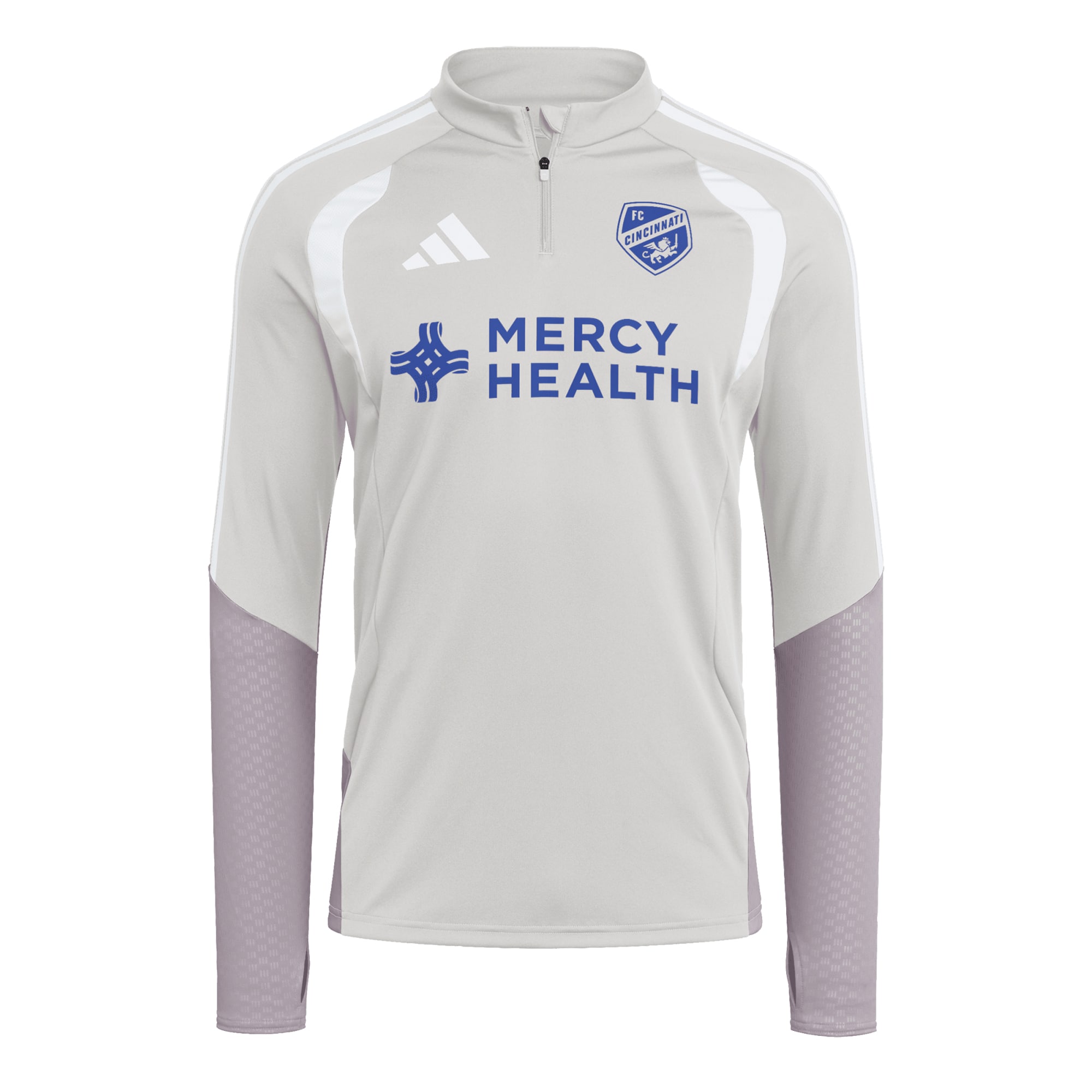 [SJH] FC Cincinnati 2026 Tiro Competition Quarter-Zip Training Jersey Top - Silver