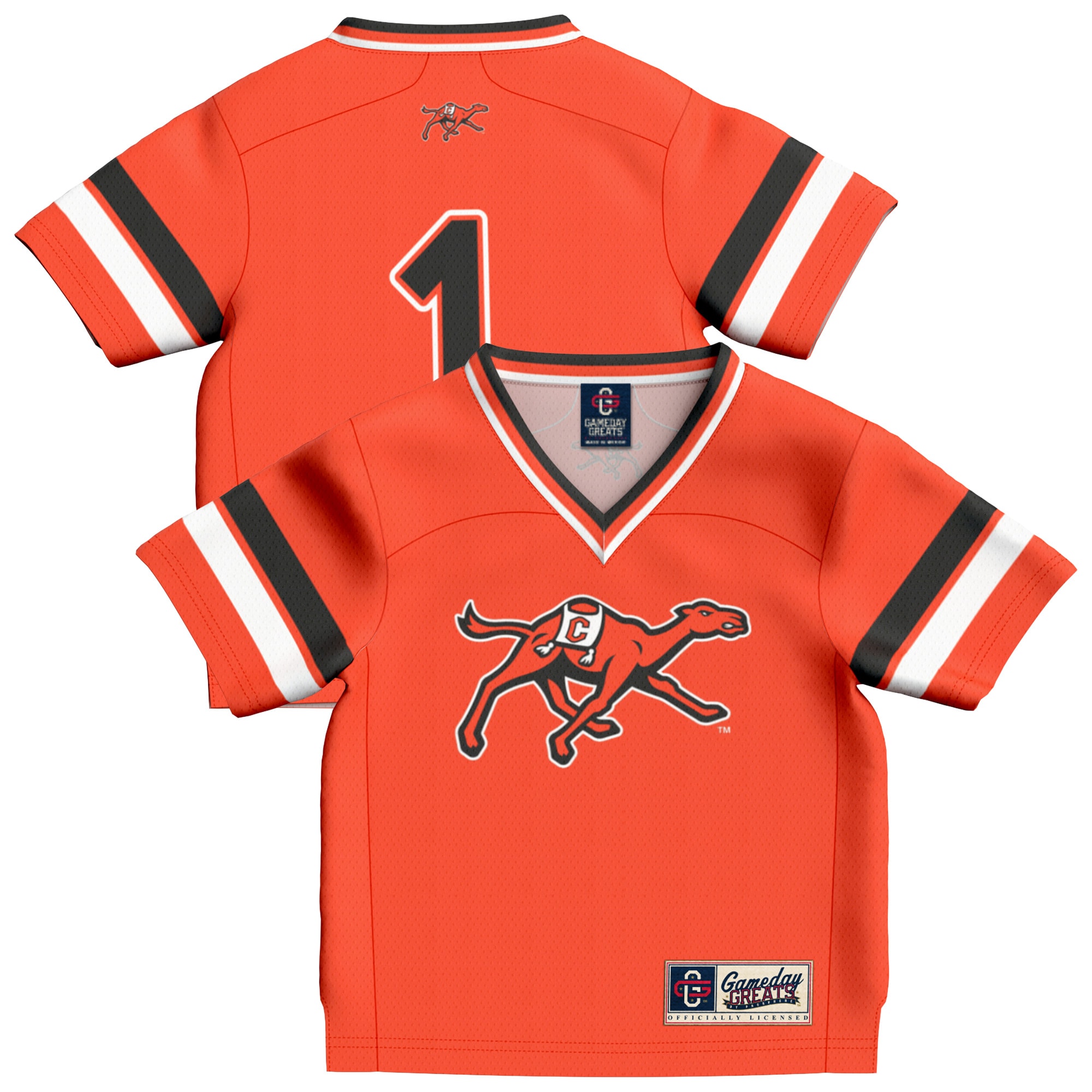 #1 Campbell Fighting Camels GameDay Greats Infant Collegiate Football Fashion 26/27 Football Jersey - Orange
