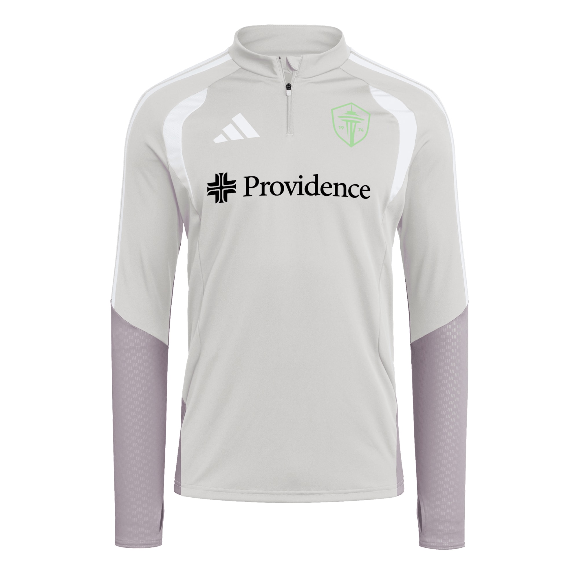 [SJH] Seattle Sounders FC 2026 Tiro Competition Quarter-Zip Training Jersey Top - Silver