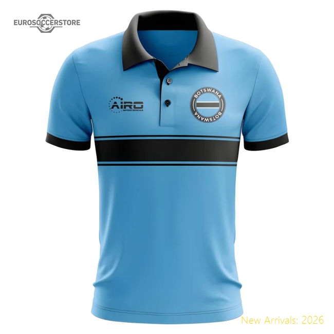Botswana Concept Stripe Polo Shirt (Sky)