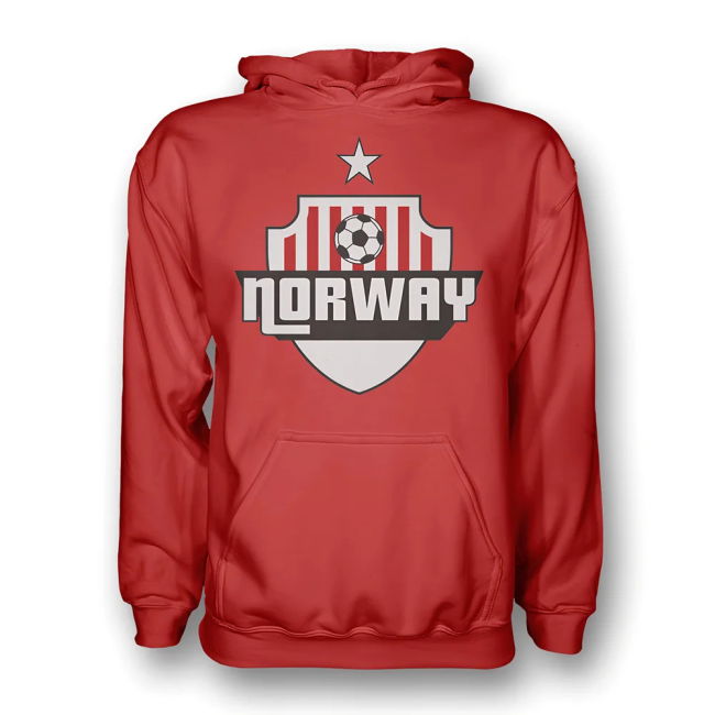 Norway Country Logo Hoody (Red) - Kids Official Performance
