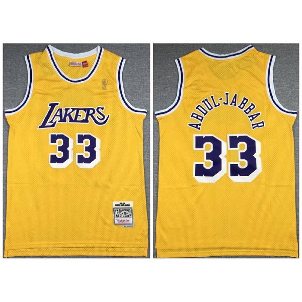 Elite Los Angeles Lakers 33 Yellow Jersey - NBA Collection