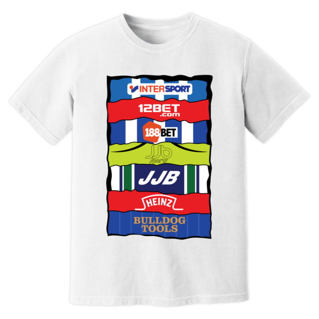 Wigan Original Wigan Sponsor History T-Shirt (White) Stylish Design
