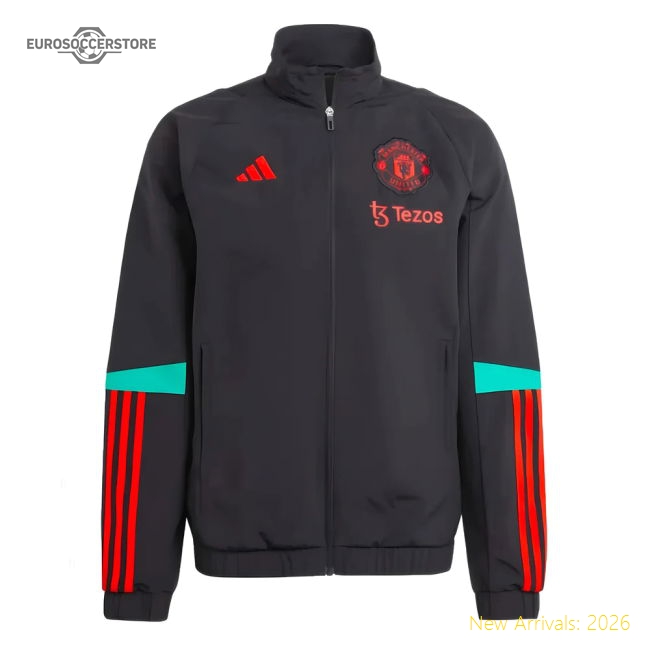 Superior 2023-2024 Man Utd Presentation Jacket Official Black