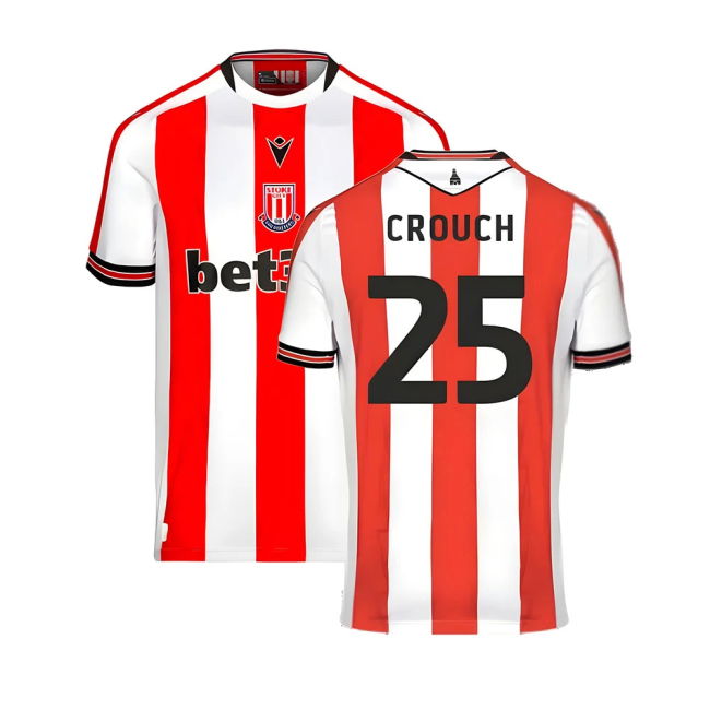 Certified 2024-2025 Stoke City Home Shirt (Crouch 25) Breathable Fa...