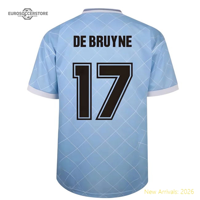 Authentic Manchester City 1988 Retro Football Shirt (de Bruyne 17)