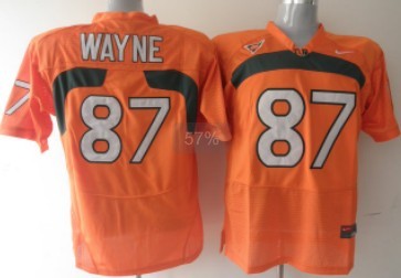 Men's None Orange 2024 breathable Wayne Orange #87 game day Jersey