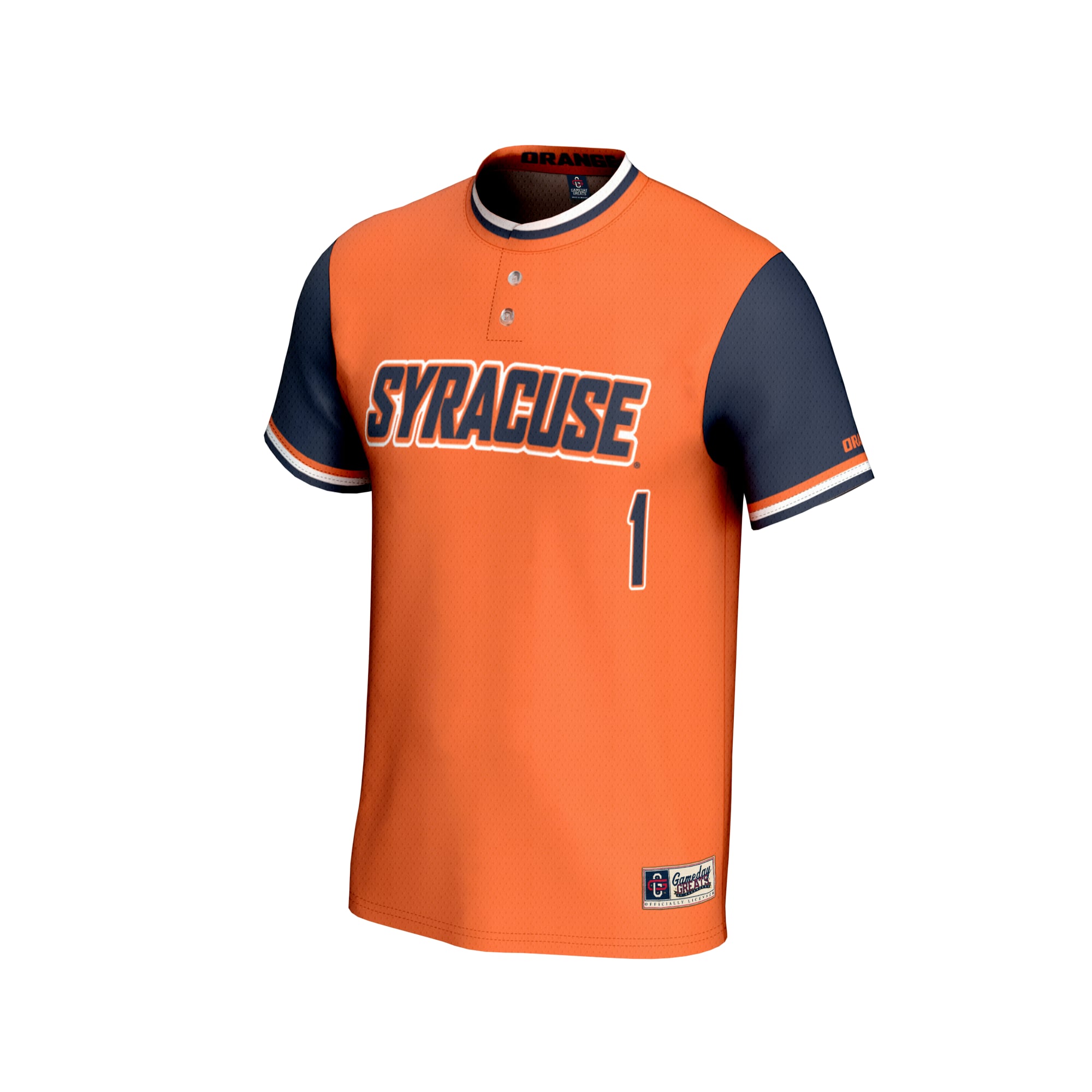 #1 Syracuse Orange GameDay Greats Unisex Lightweight Collegiate Softball Fashion Jersey - Orange